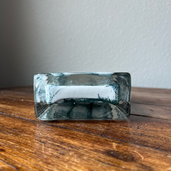 Vintage German Spiegelau Marbled design Rectangular Tall and Slim Vase 8” height - Picture 7 of 7